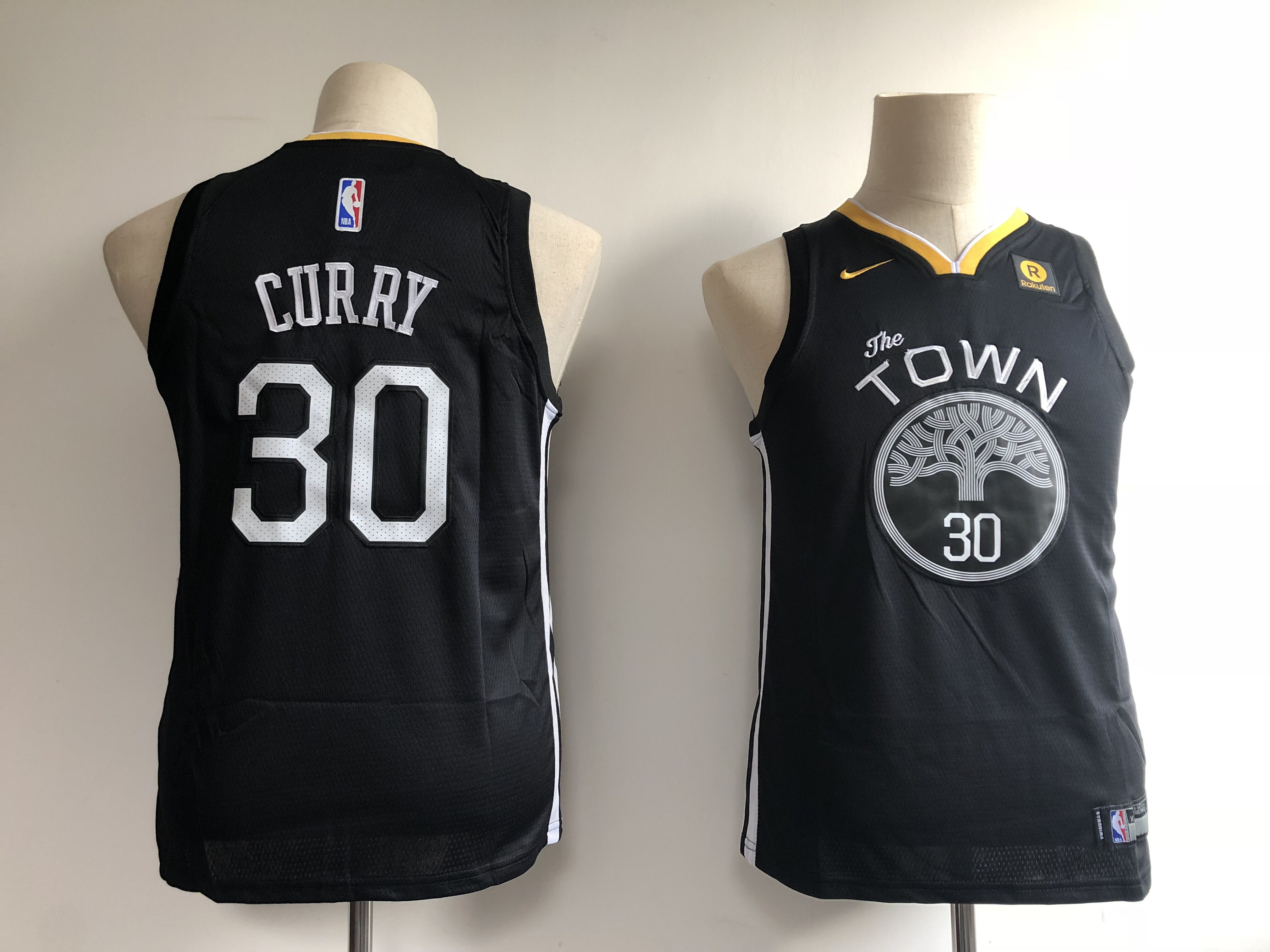 Youth Golden State Warriors #30 Curry black limited NBA Nike Jerseys